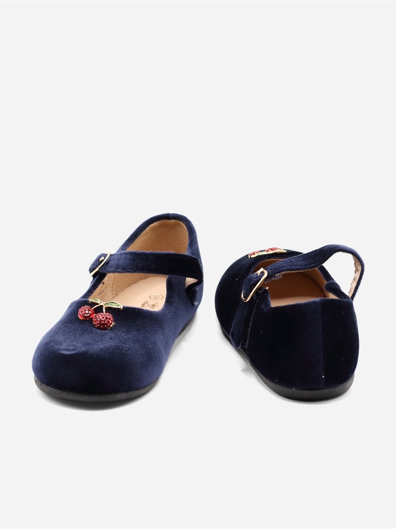 Ballerines avec motifs décoratif Bleu foncé - Kiabi