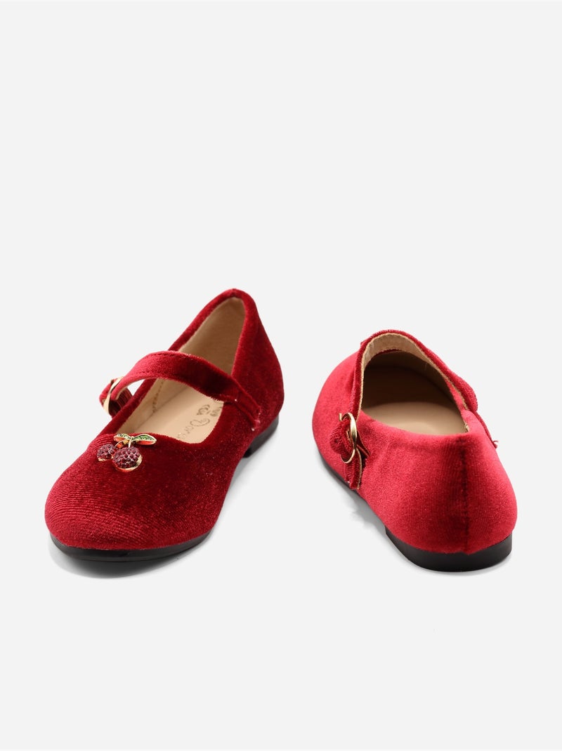 Ballerines avec motifs décoratif Rouge - Kiabi