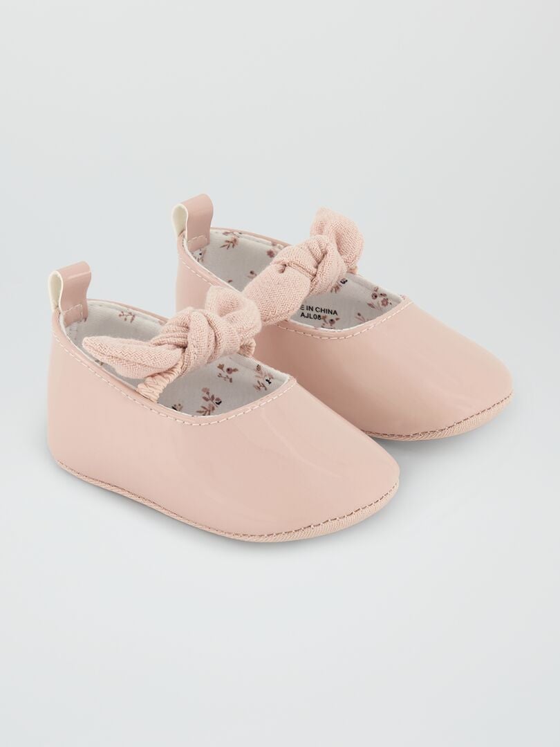 Ballerines avec nœud fantaisie Rose - Kiabi