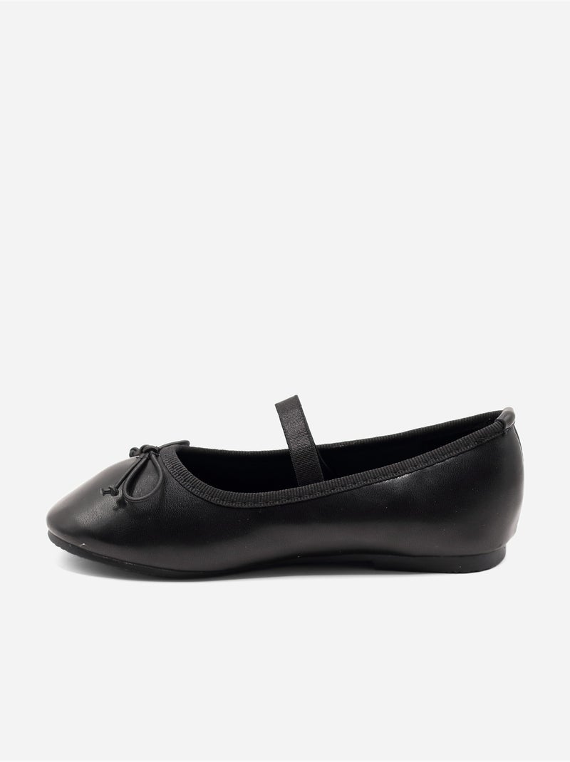 Ballerines avec un nœud décoratif Noir - Kiabi