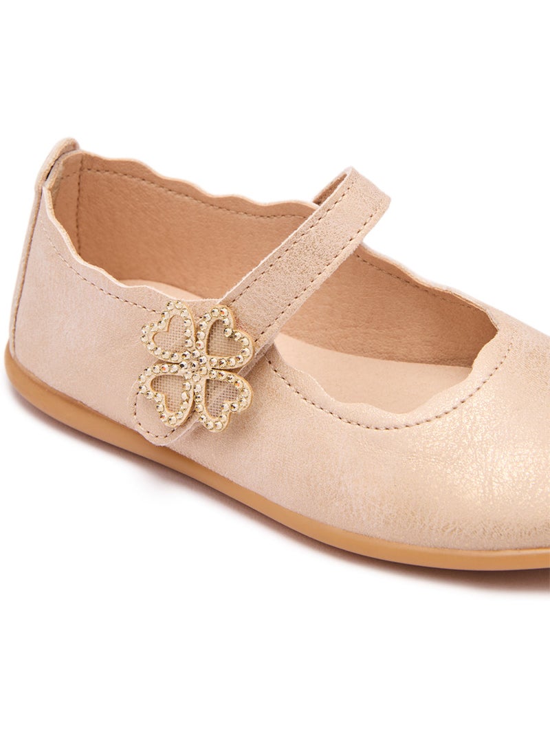 Ballerines conguitos detalle corazón Gold - Kiabi
