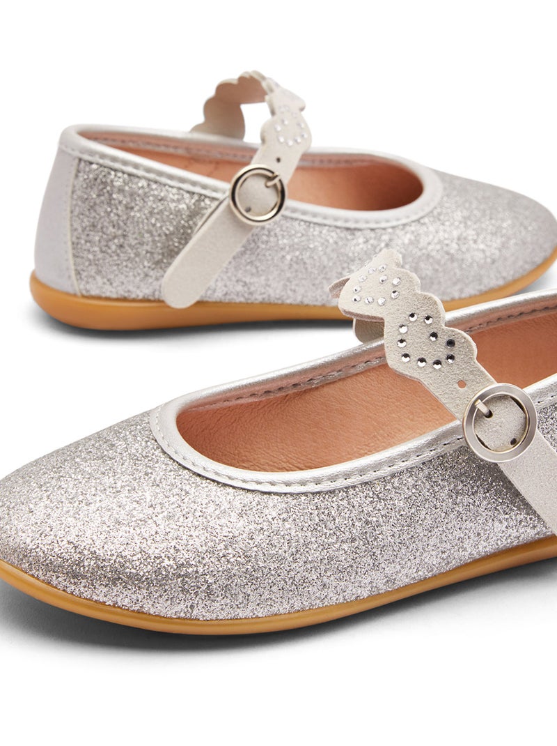 Ballerines conguitos glitter Argent - Kiabi