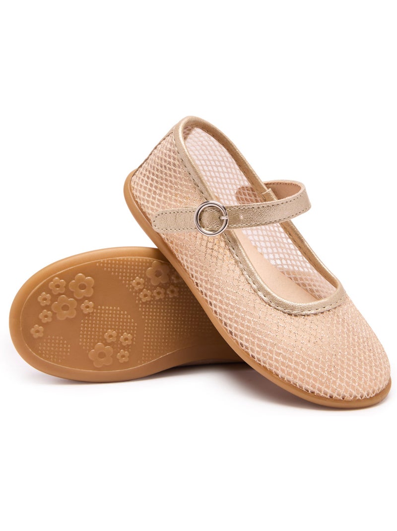 Ballerines conguitos glitter mesh Gold - Kiabi