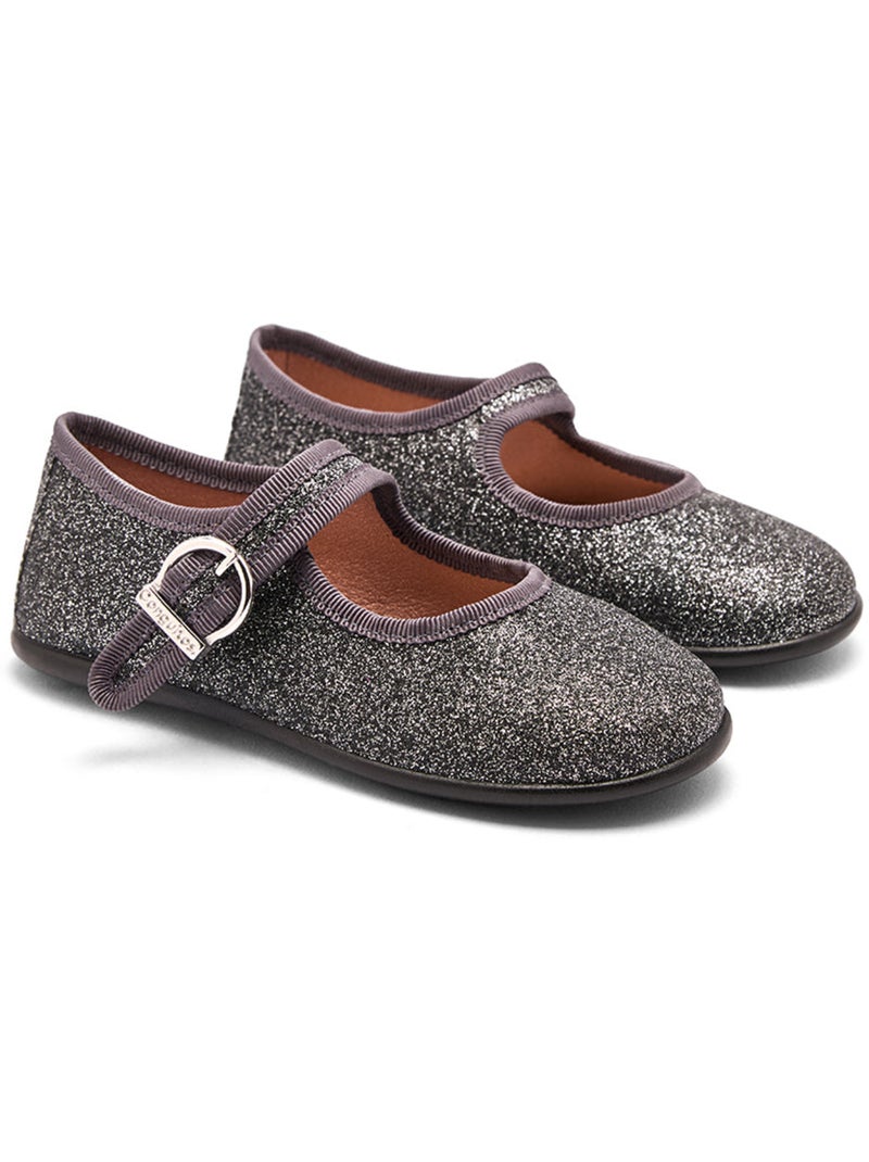 Ballerines conguitos purpurina Gris - Kiabi
