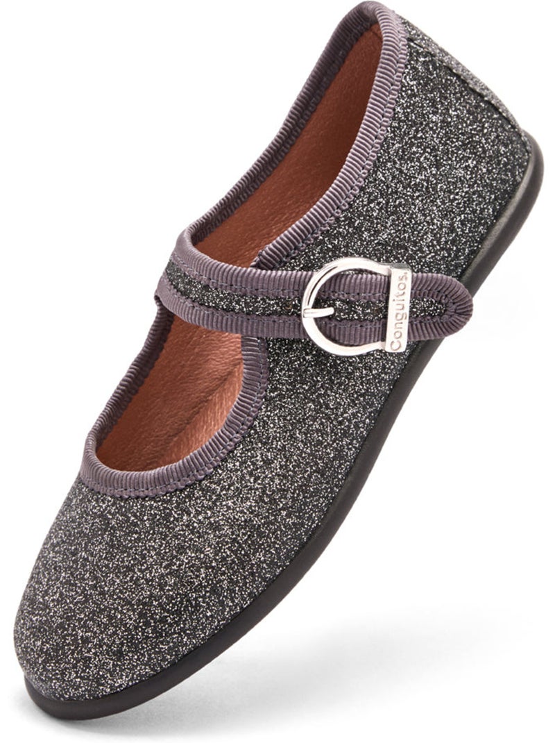 Ballerines conguitos purpurina Gris - Kiabi