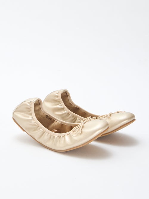 Ballerines dorées - Kiabi