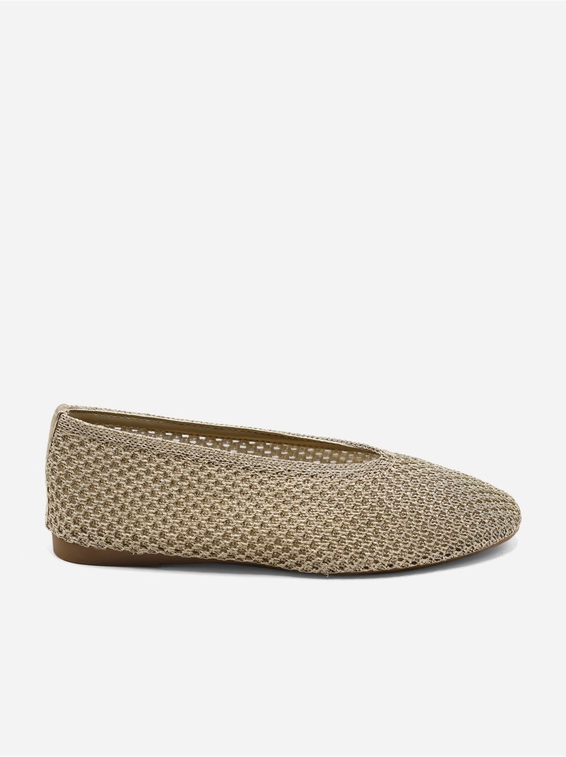 Ballerines en maille Jaune - Kiabi