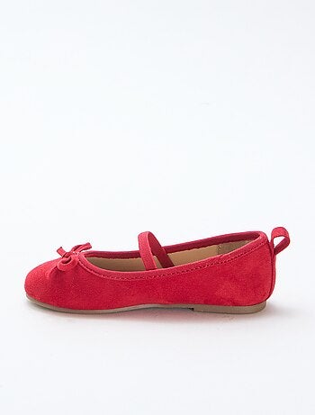 Ballerines en suédine à bride