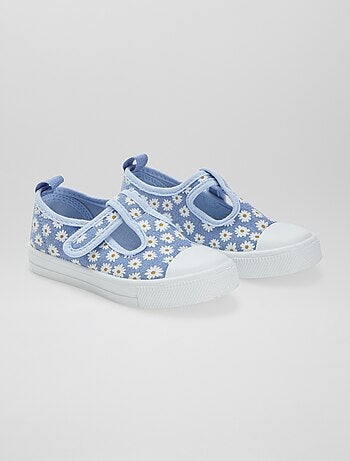 Ballerines en toile à scratch