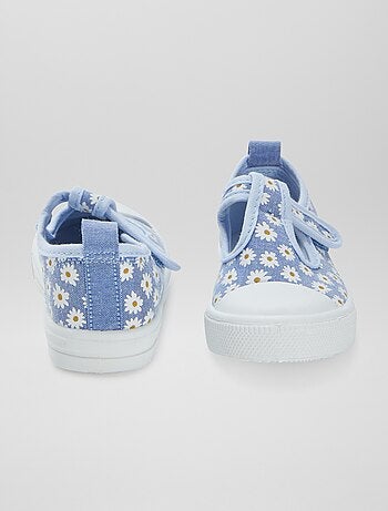 Ballerines en toile à scratch