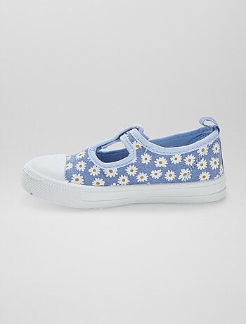 Ballerines en toile à scratch