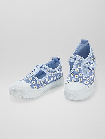 Ballerines en toile à scratch