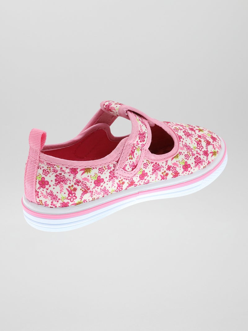 Ballerines Victoria OJALÁ Liberty - Toile De Coton, Scratch, Nœud Fleuri | Fabriqué En Espagne