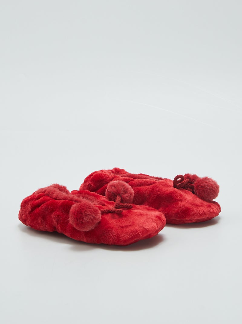 Ballerines fourrées Rouge - Kiabi