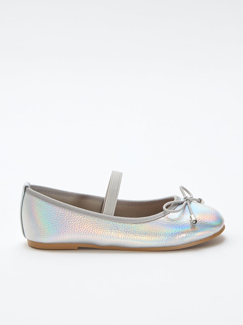 Ballerines métallisées Gris - Kiabi