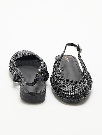 Ballerines ouvertes tressées