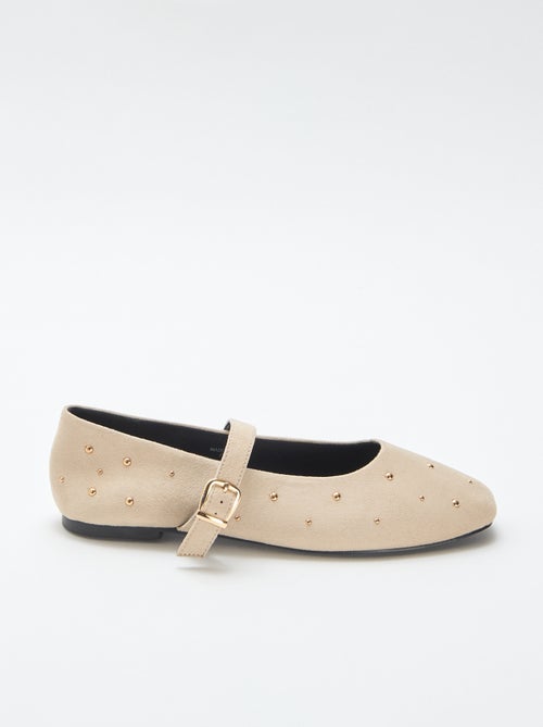 Ballerines plates en simili - Kiabi