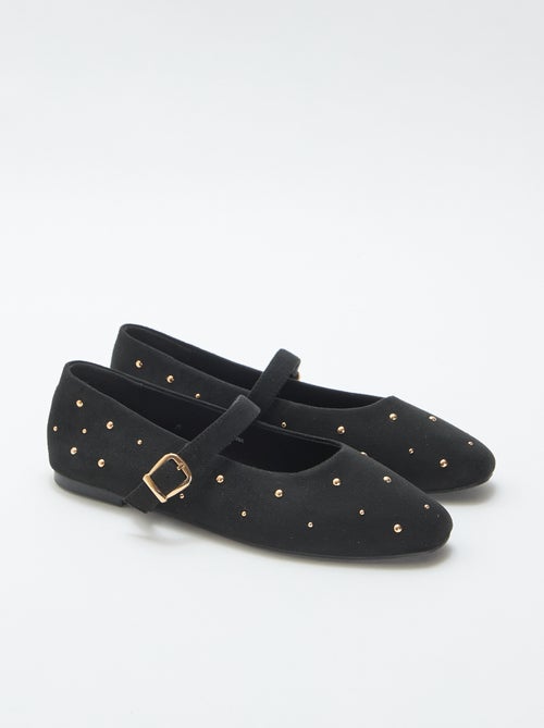 Ballerines plates en simili - Kiabi