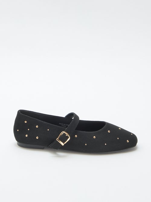 Ballerines plates en simili - Kiabi
