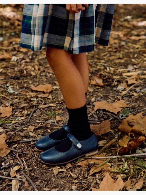 Ballerines style mary jane en cuir - Kiabi