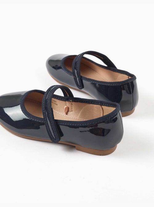 Ballerines vernies avec fermeture à scratch - Kiabi