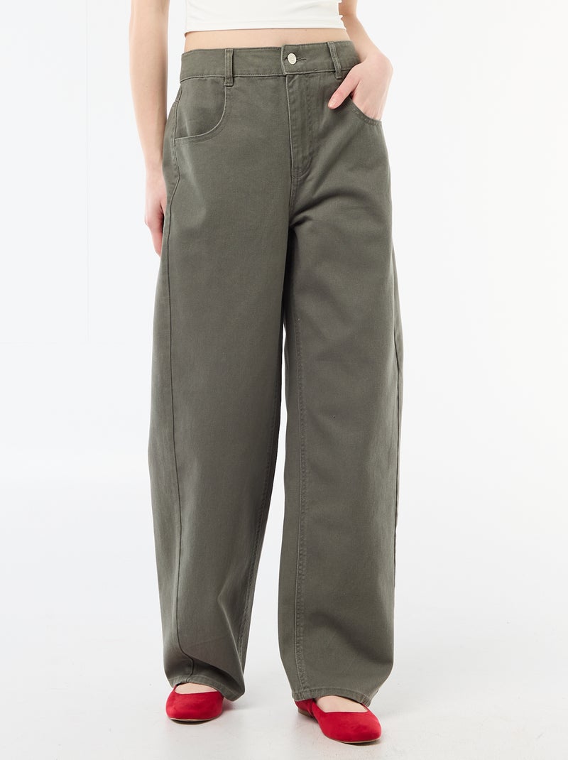 Ballon fit broek Kaki - Kiabi