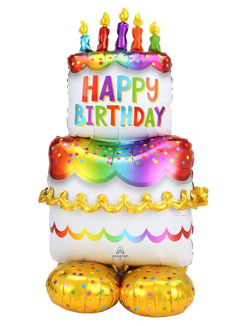 Ballon 'gâteau anniversaire' géant multicolore - Kiabi