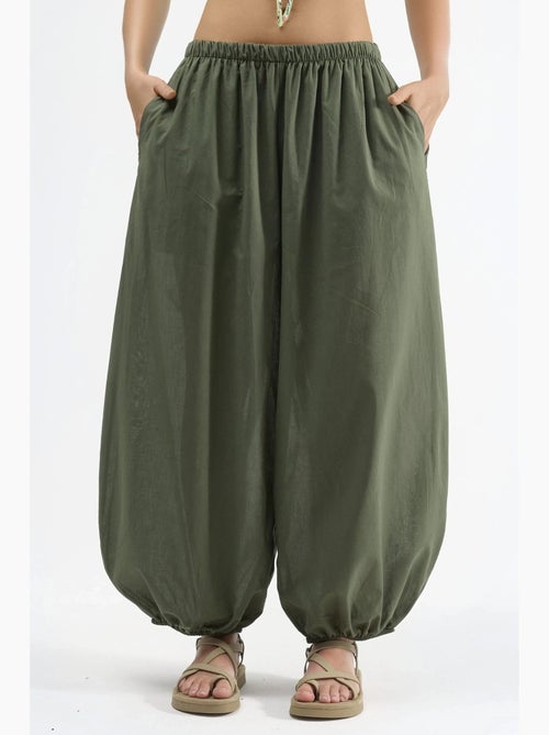 Ballonbroek met elastische taille busem - Kiabi