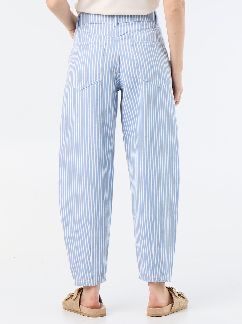 Ballonbroek met hoge taille Blauw - Kiabi