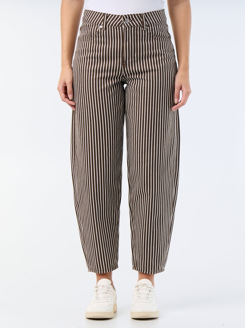 Ballonbroek met hoge taille Bruin - Kiabi