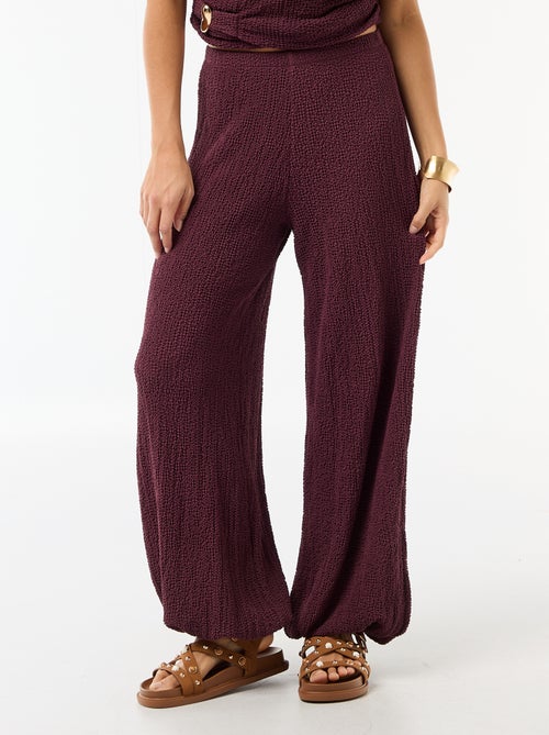 Ballonbroek van crinkle stof - Kiabi
