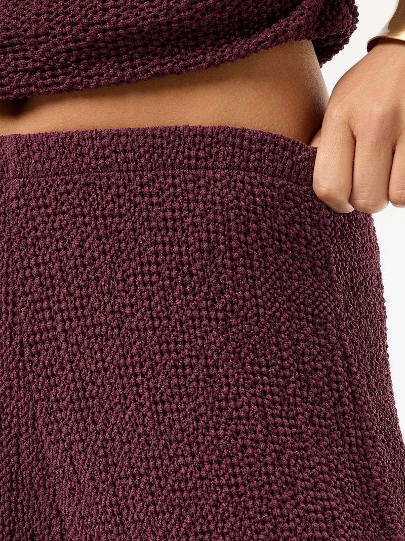 Ballonbroek van crinkle stof Paars - Kiabi