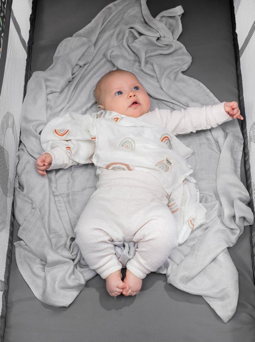 Bamboe hydrofiele doek 120 x 120 cm – LIONELO – 100% katoen – Hypoallergeen - Kiabi Bamboe hydrofiele doek 120 x 120 cm – LIONELO – 100% katoen – Hypoallergeen - Kiabi