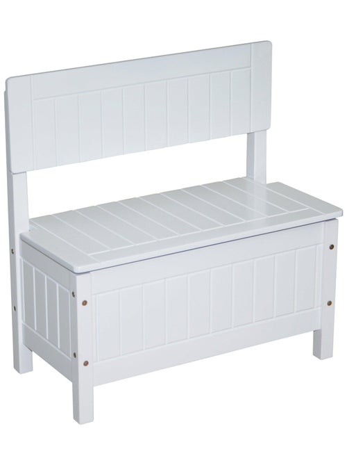 Banc-coffre à jouets en bois avec couvercle à fermeture douce - ROBA - Kiabi