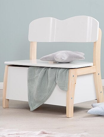 Banc-coffre à jouets en bois massif - ROBA