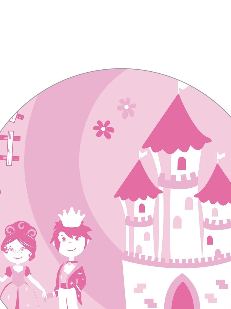 Banc-coffre à jouets en bois motif conte de fées 'Krone' ROBA Blanc Rose - Kiabi