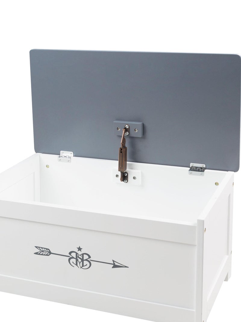 Banc-coffre à jouets en bois 'Rock Star Baby' - ROBA Gris Blanc - Kiabi