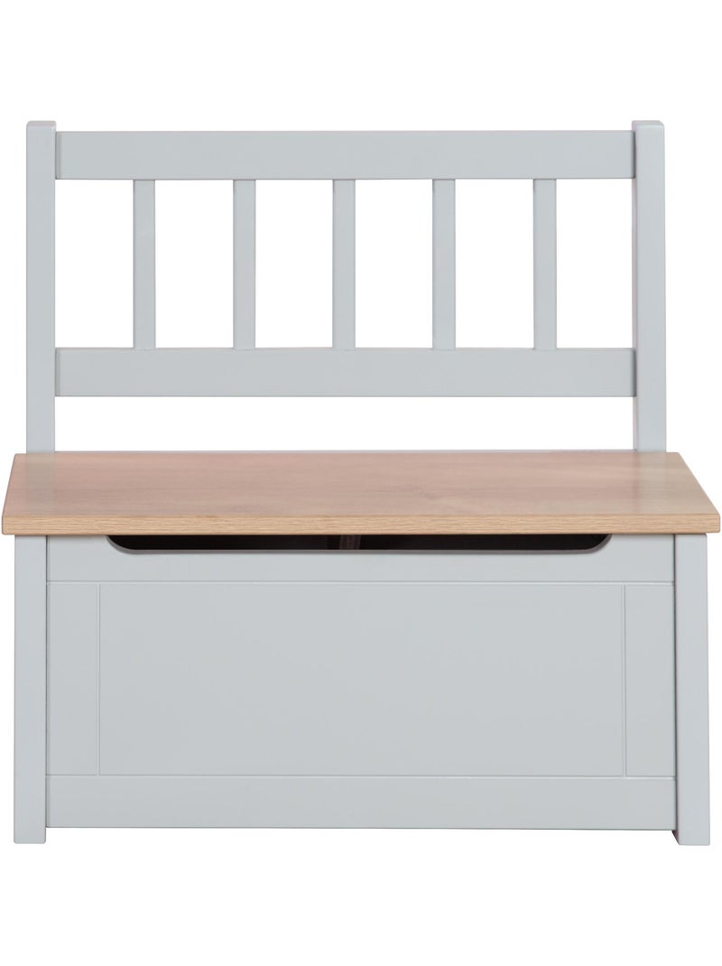 Banc-coffre à jouets en mélaminé résistant aux rayures 'roba woody' Taupe - Kiabi