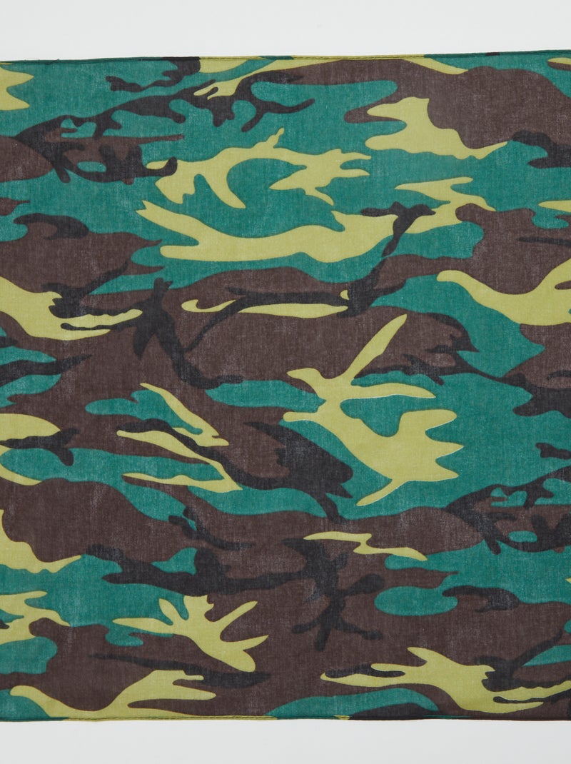 Bandana militaire camouflage kaki - Kiabi