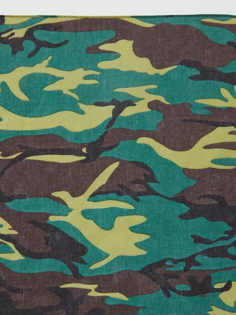 Bandana militaire camouflage kaki - Kiabi
