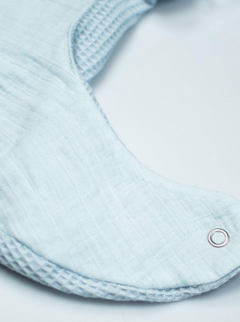 Bandana slabbetje van honingraat katoen Blauw - Kiabi