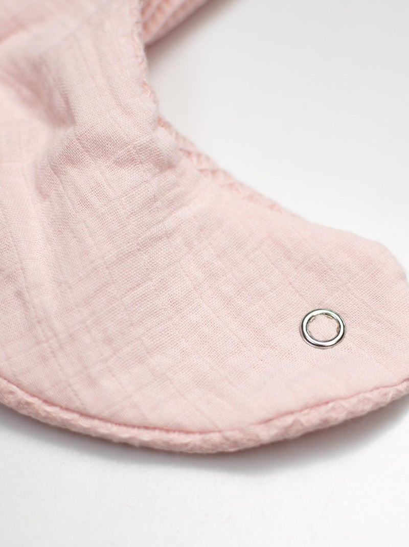 Bandana slabbetje van honingraat katoen Roze - Kiabi