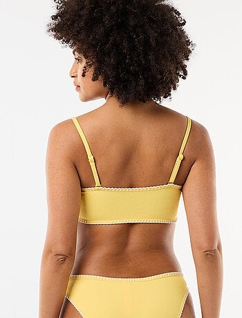 Bandeau beha met contrasterende stiksels