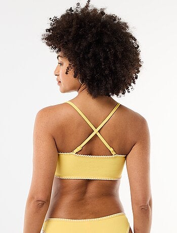 Bandeau beha met contrasterende stiksels