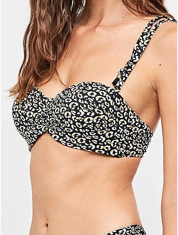 Bandeau bikini top met siliconen beugel