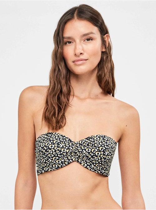 Bandeau bikini top met siliconen beugel - Kiabi