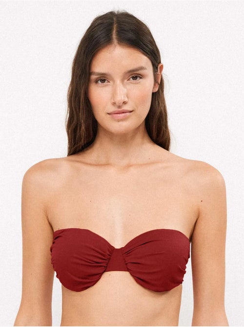 Bandeau bikini top met uitneembare cup - Kiabi