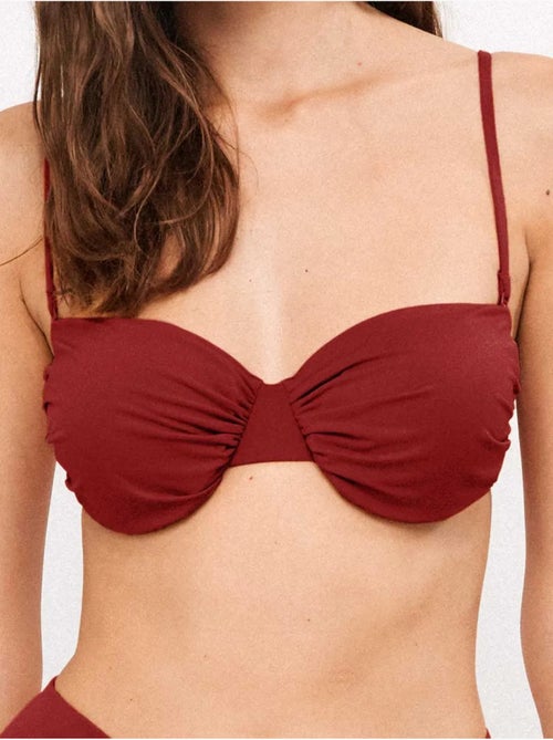 Bandeau bikini top met uitneembare cup - Kiabi