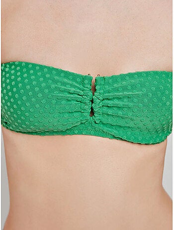 Bandeau bikini top zonder beugel