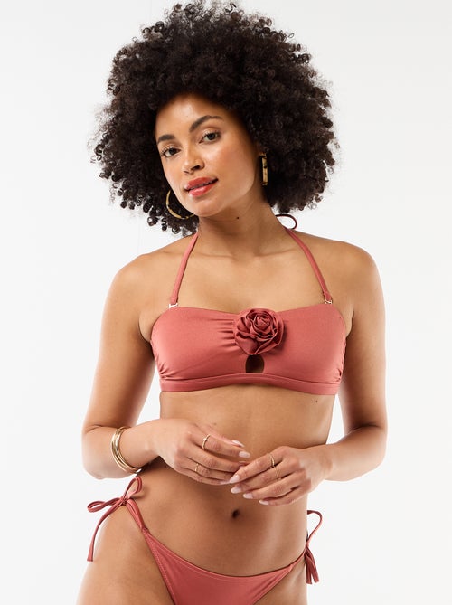 Bandeau de bain avec détail fleur en relief - Kiabi